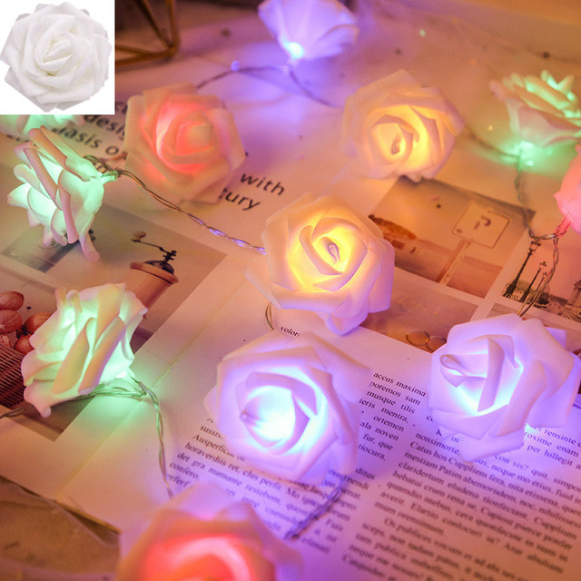 Rosas de LED para decoração