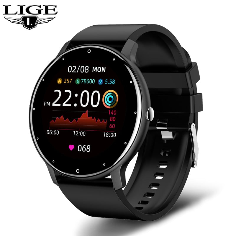 Novo Smartwatch , Mensagens, LIGE 2023, Tela de Toque Completa, Relógio Esportivo, à Prova d'Água IP67, Bluetooth para Android e iOS, Smartwatch