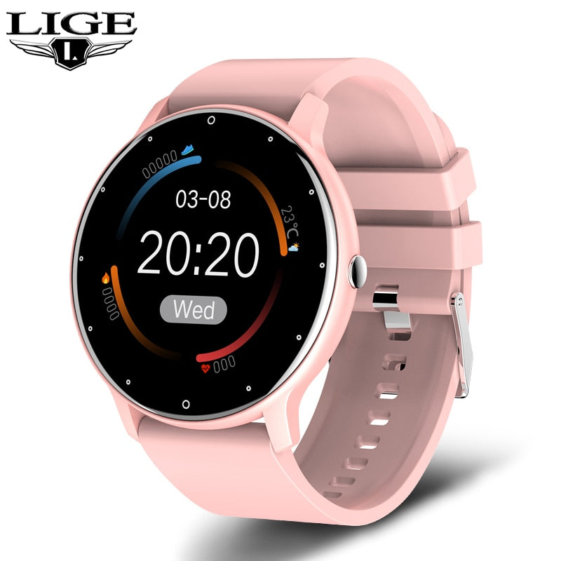 Novo Smartwatch , Mensagens, LIGE 2023, Tela de Toque Completa, Relógio Esportivo, à Prova d'Água IP67, Bluetooth para Android e iOS, Smartwatch