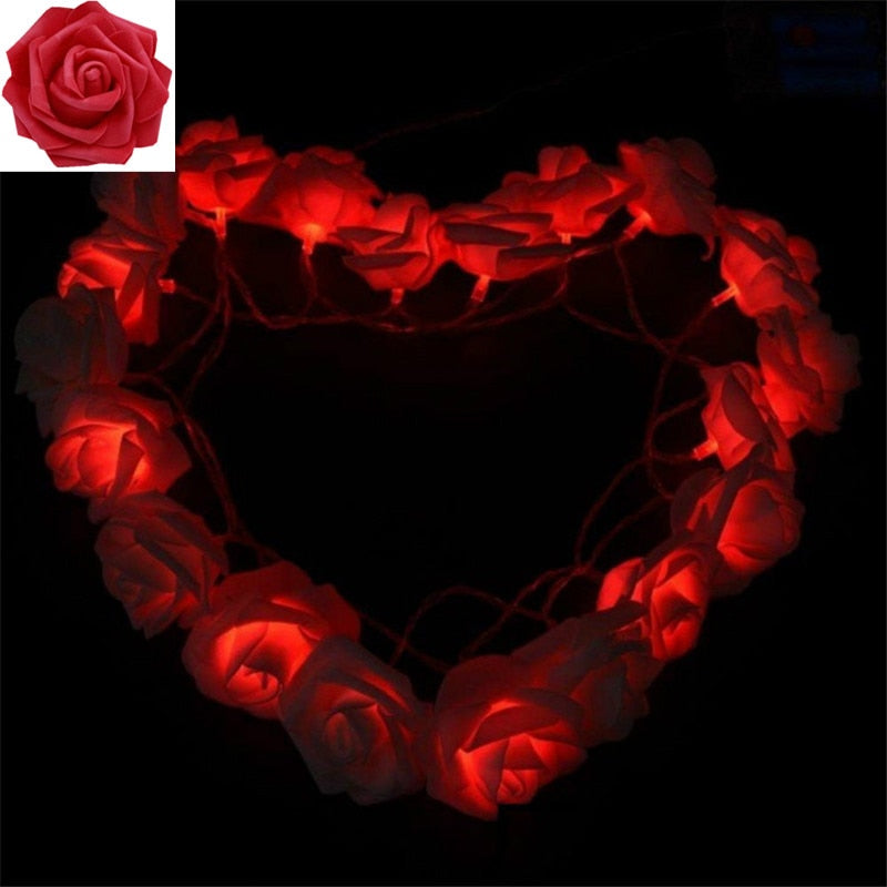 Rosas de LED para decoração