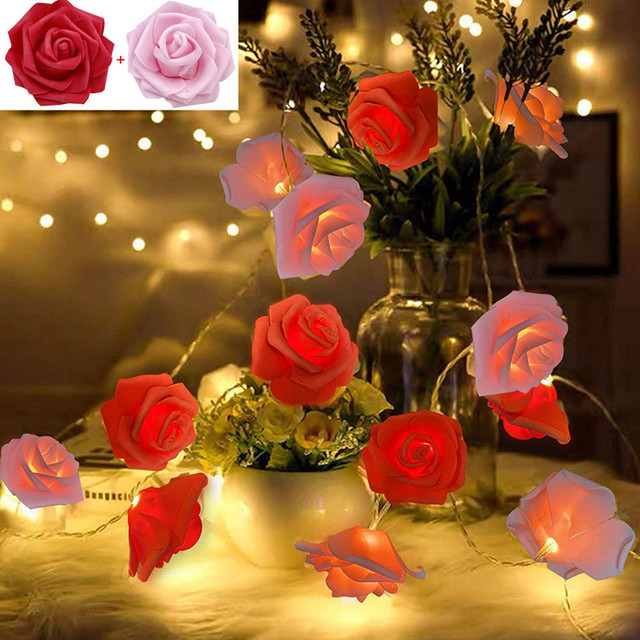 Rosas de LED para decoração