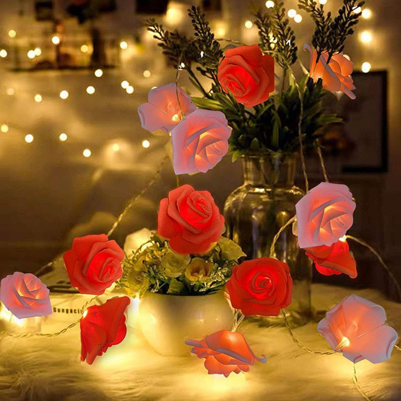 Rosas de LED para decoração