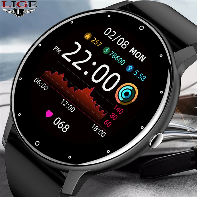 Novo Smartwatch , Mensagens, LIGE 2023, Tela de Toque Completa, Relógio Esportivo, à Prova d'Água IP67, Bluetooth para Android e iOS, Smartwatch